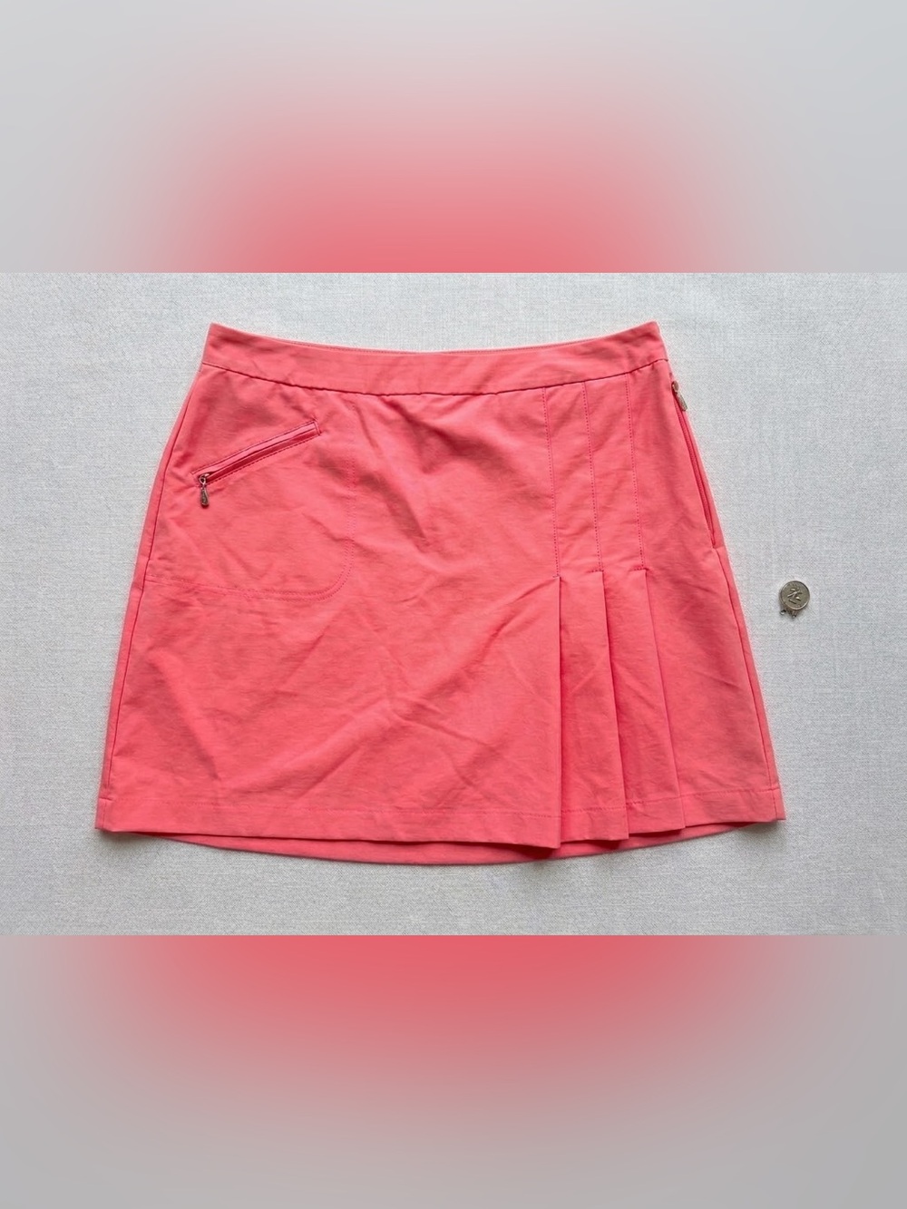 Izod Women's Pink Pleated Skort with Pocket - size 8